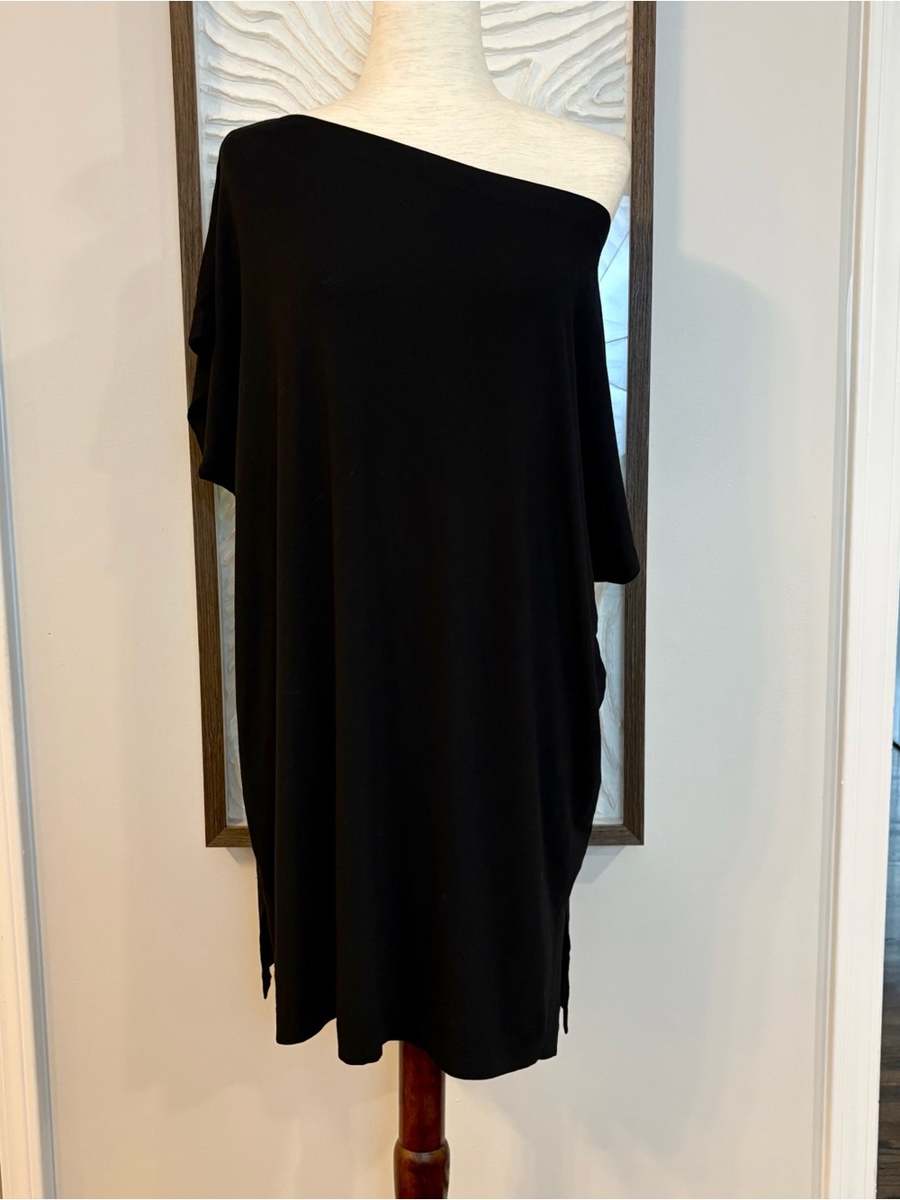 Vince Black Off Shoulder Jersey Dress Size Large